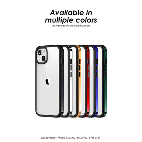 Փայլող մետաղական սահման TPU հեռախոսով